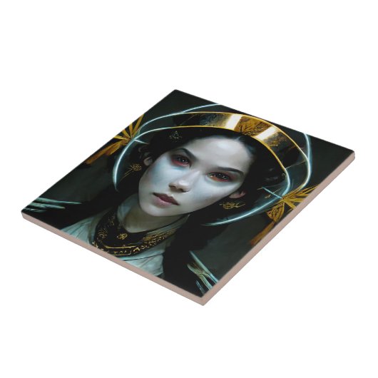 Alien Girl 2 Science Fiction Fliese (Seite)