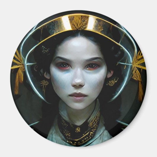 Alien Girl 2 Science Fiction Magnet (Vorne)