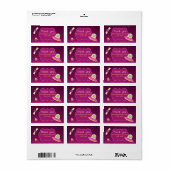 Alien Girl Birthday Gefallen Tags Label Adressaufkleber (Vorne)