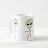 Alien Girl Kaffeetasse (Vorderseite Links)