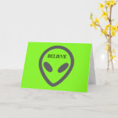 Alien glaubt an die Sitte Karte (Gelbe Blume)