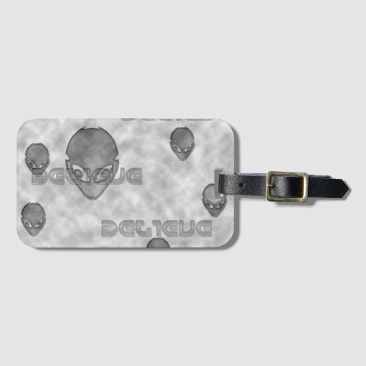 Alien glaubt gepäckanhänger (Vorderseite (Horizontal))