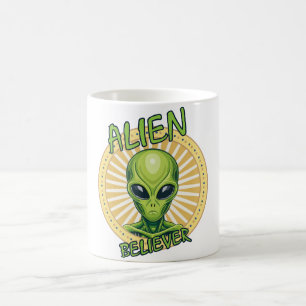 Alien Glaubt Kaffeetasse