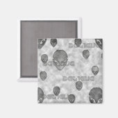 Alien glaubt magnet (Vorderseite/Rückseite)