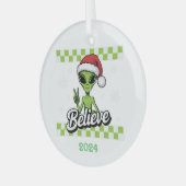 Alien glaubt ornament aus glas (Vorderseite links)