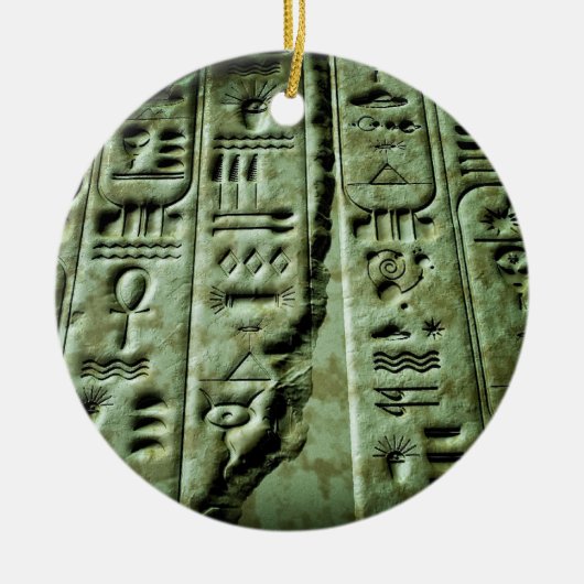 Alien Glyphen 02 Keramik Ornament (Vorne)