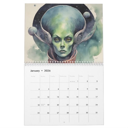 Alien Goddess Kalender (Jan 2026)