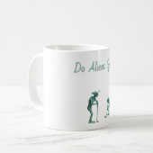 Alien Golf Tasse - bearbeitbarer Text (Vorderseite Links)