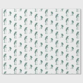 Alien Golf Wrapping Paper Geschenkpapier (Flach)