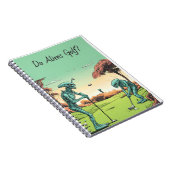 Alien Golfers - Notebook mit bearbeitetem Text Notizblock (Rechte Seite)