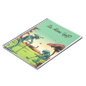 Alien Golfers - Notebook mit bearbeitetem Text Notizblock (Linke Seite)