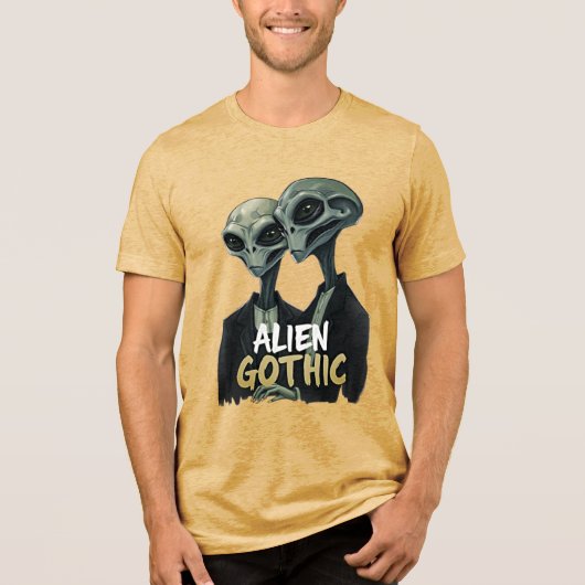 Alien Gothic Tri-Blend-Shirt - Retro trifft auf Wh Tri-Blend Shirt (Vorderseite)