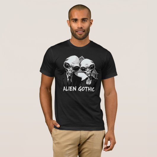 Alien Gothic über Retro Fusion T-Shirt (Vorne ganz)