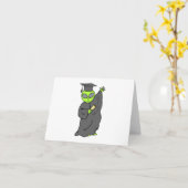 Alien Graduate Karte (Gelbe Blume)