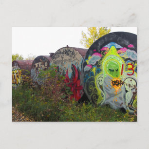 Alien Graffiti 2 Postkarte