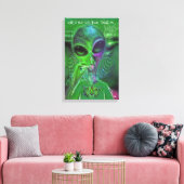 ALIEN GRAFFITI LEINWAND BRINGT MICH ZU IHREM HÄNDL (Insitu (Wohnzimmer))
