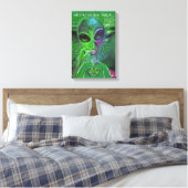 ALIEN GRAFFITI LEINWAND BRINGT MICH ZU IHREM HÄNDL (Insitu (Schlafzimmer))