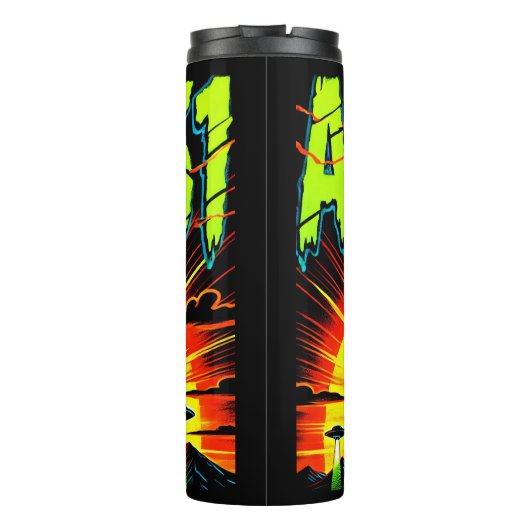 Alien Grafik: Bereich 51 Thermosbecher (Rückseite)