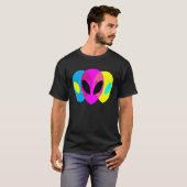 Alien Grau CMYK Tryptisch T-Shirt (Vorne ganz)