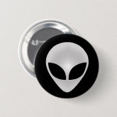 Alien Graukopf Button (Vorne & Hinten)