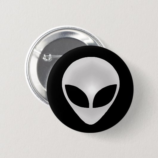 Alien Graukopf Button (Vorne & Hinten)