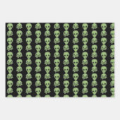 Alien Gray Extra Terrestrial UFOlogy Geschenkpapier Set (Vorderseite)