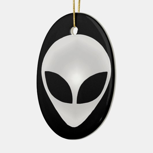 Alien Gray Head Keramik Ornament (Links)