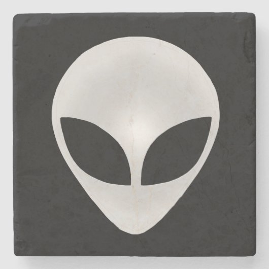 Alien Gray Head Steinuntersetzer (Vorderseite)