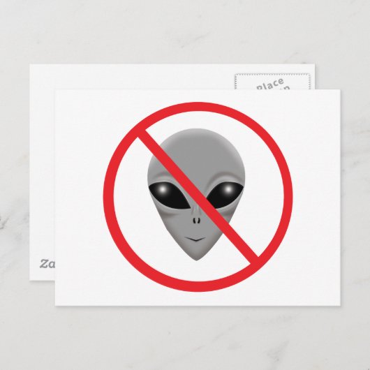 Alien Gray Postkarte (Vorne/Hinten)