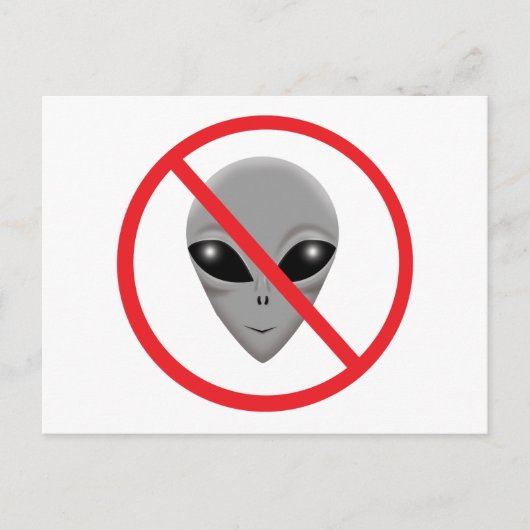 Alien Gray Postkarte (Vorderseite)