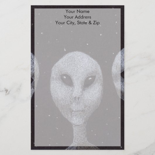 Alien Grays Briefpapier (Vorderseite)