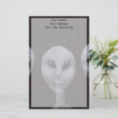 Alien Grays Briefpapier (Stehend Vorderseite)