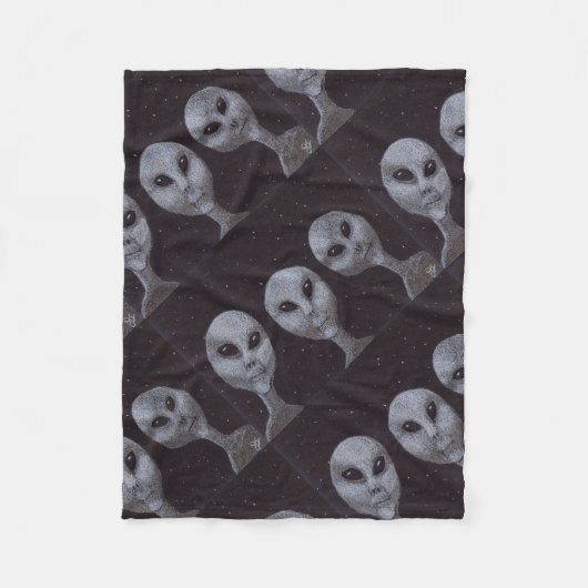 Alien Grays Fleecedecke (Vorderseite)