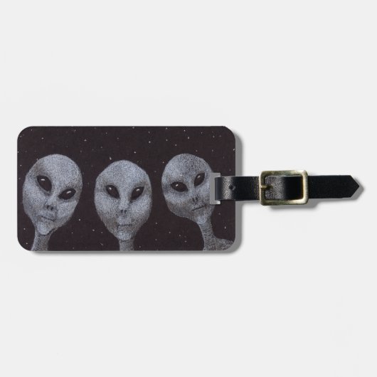 Alien Grays Gepäckanhänger (Vorderseite horizontal)