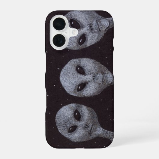 Alien Grays iPhone 16 Hülle (Rückseite)