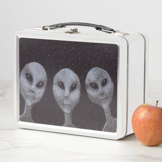 Alien Grays Metall Lunch Box (Beispiel)