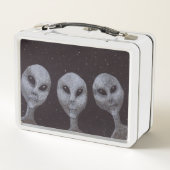 Alien Grays Metall Lunch Box (Rückseite)