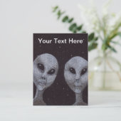 Alien Grays Postcard Postkarte (Stehend Vorderseite)
