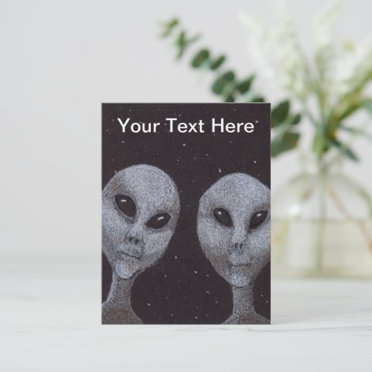 Alien Grays Postcard Postkarte (Stehend Vorderseite)
