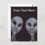Alien Grays Postcard Postkarte (Vorne/Hinten)