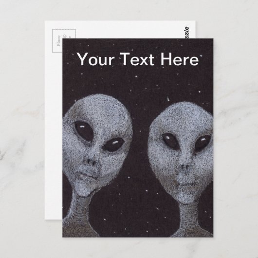 Alien Grays Postcard Postkarte (Vorne/Hinten)