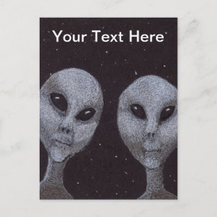 Alien Grays Postcard Postkarte