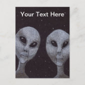 Alien Grays Postcard Postkarte (Vorderseite)