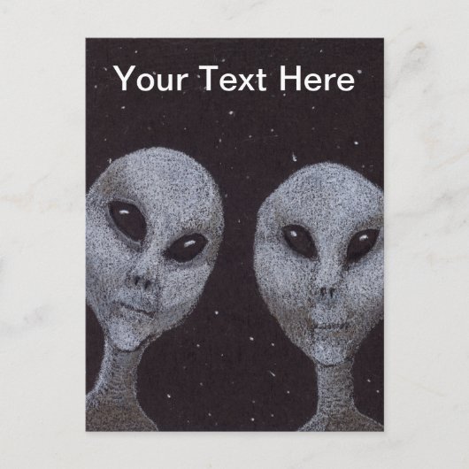 Alien Grays Postcard Postkarte (Vorderseite)