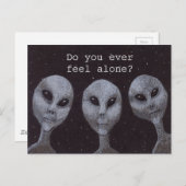 Alien Grays Postkarte (Vorne/Hinten)