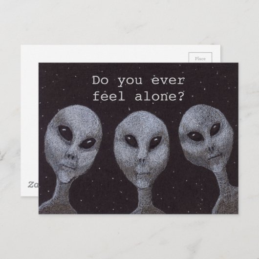 Alien Grays Postkarte (Vorne/Hinten)