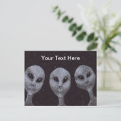 Alien Grays Postkarte (Stehend Vorderseite)