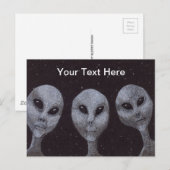 Alien Grays Postkarte (Vorne/Hinten)