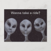 Alien Grays Postkarte (Vorderseite)