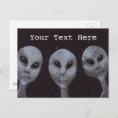 Alien Grays Postkarte (Vorne/Hinten)